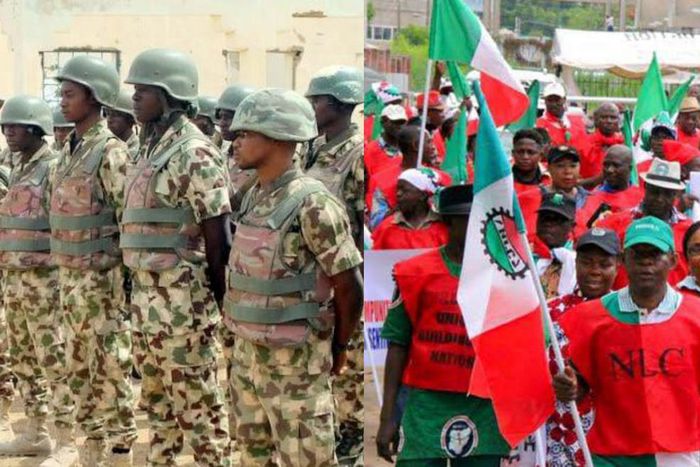 Army reacts as NLC raises alarm over soldiers' presence at meeting venue with SGF.
