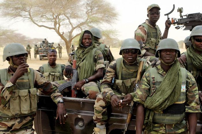 Military joint taskforce fighting insurgents.