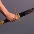 A hand holding  a sword [iStock]