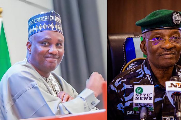 Speaker of the House of Reps, Tajudeen Abbas and IGP Kayode Egbetokun. [Facebook]