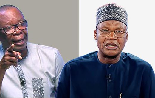 COMBO PHOTO of ASUU President Emmanuel Osodeke (L) and Education Minister Tahir Mamman (R) [ChannelsTV]