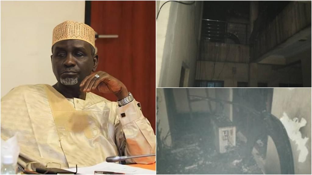 Fire gutted two rooms, two kitchens, two sitting rooms, two stores, a central sitting room, a corridor, and several toilets. [Facebook/Daily Trust]