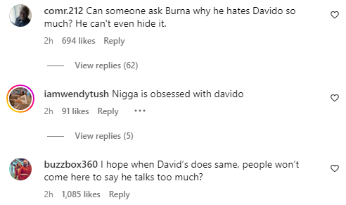 More reactions from social media users, calling Burna Boy out