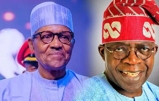 Former President, Muhammadu Buhari and President Bola Tinubu. [Punch]