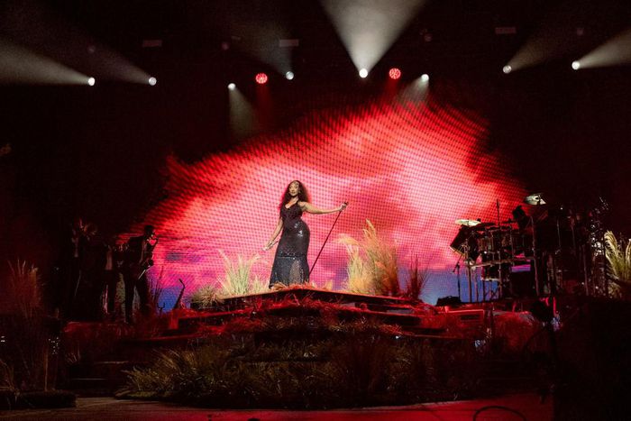 Tems performs onstage in the Mojave tent at the 2024 Coachella Valley Music and Arts Festival at Empire Polo Club on April 14, 2024 in Indio, California. (Photo by Emma McIntyre/Getty Images for Coachella)