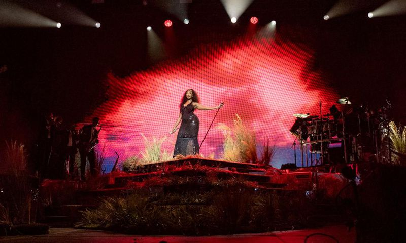 Tems performs onstage in the Mojave tent at the 2024 Coachella Valley Music and Arts Festival at Empire Polo Club on April 14, 2024 in Indio, California. (Photo by Emma McIntyre/Getty Images for Coachella)