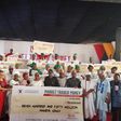 Gov. Babajide Sanwo-Olu of Lagos during the flag-off of N750m Lagos Market Trader Money to 15,000 beneficiaries at Agidingbi, Ikeja on Wednesday [NAN]