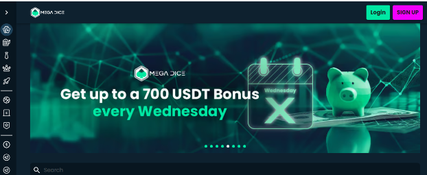 Mega Dice - Earn Weekly Bonuses Up to 700 USDT