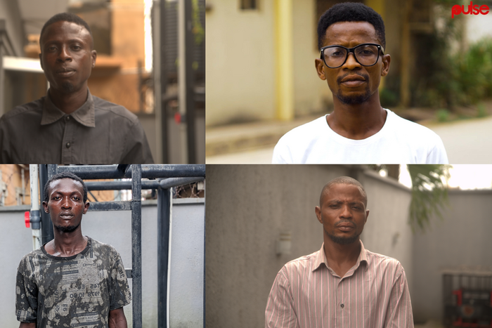 From left to right and top to bottom: Lanre, Rasheed, Jonah and Segun separately spent many years in prison awaiting trial in prison over flimsy cases that were eventually dismissed once they got competent legal representation