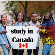 International students studying in Canada.