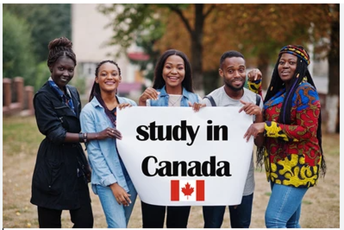 International students studying in Canada.
