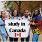 International students studying in Canada.