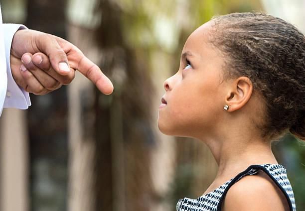 Child being scolded