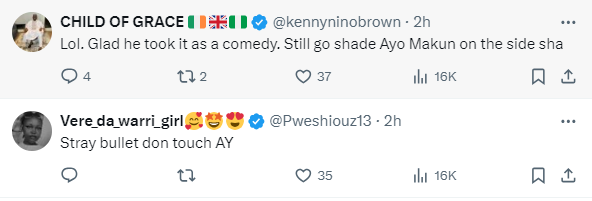 Comments from X users [X/One jobless boy]