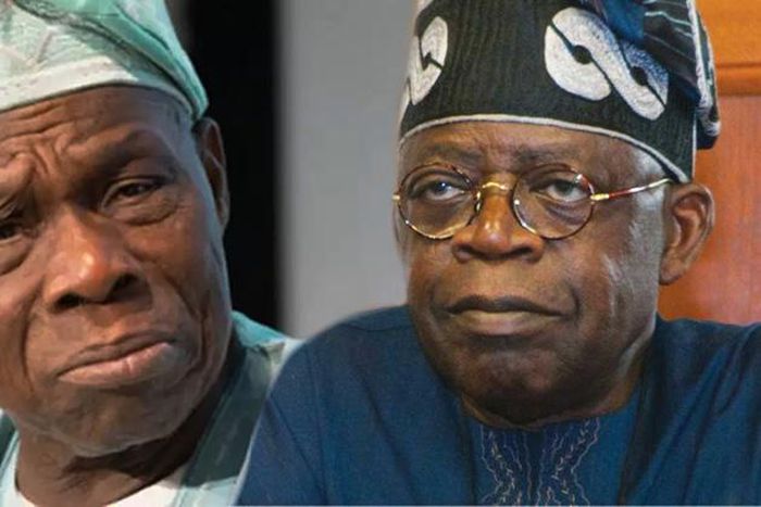 Former President Olusegun Obasanjo and President Bola Tinubu. [Punch]