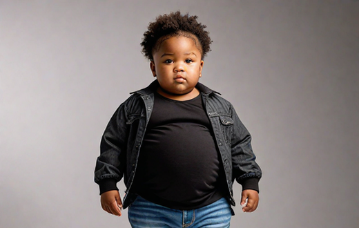 An AI image of an obese baby