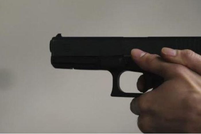 Image of a hand holding a gun