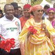 Sen. Ireti Kingibe inaugurating the Karu-Ishan road in the FCT, on Saturday March 2, 2024 [NAN]