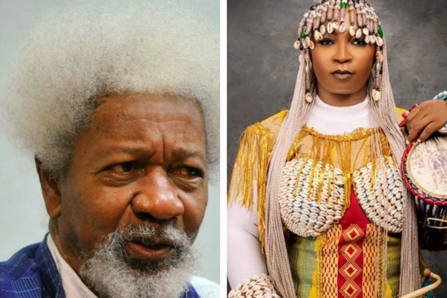 Prof. Wole Soyinka and Aralola Olumuyiwa