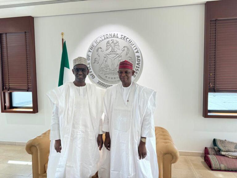 NSA Nuhu Ribadu and Kano State Governor, Abba Yusuf [Twitter:@Kyusufabba]