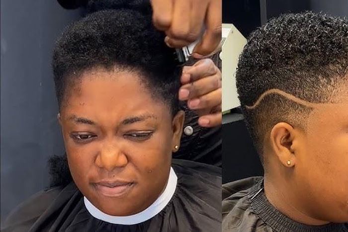 A lady having a haircut [YouTube]