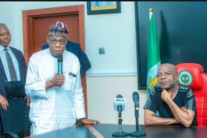 Obasanjo and Governor Otti [National Ambassador News]