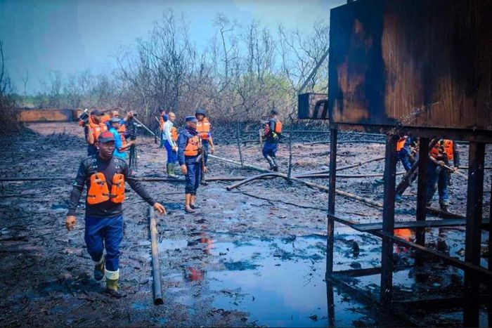 NSCDC destroys illegal oil refining [Punch Newspapers]