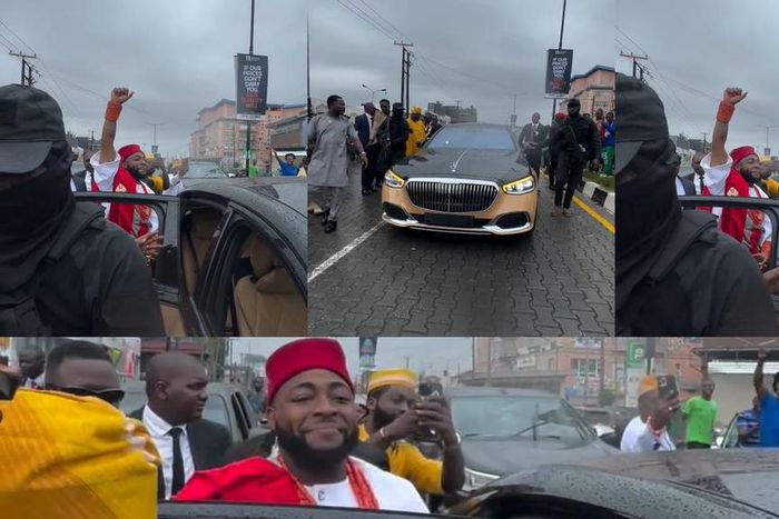 Davido cruises in 2023 Mercedes Maybach for his wedding, says 'Nigeria is happy'