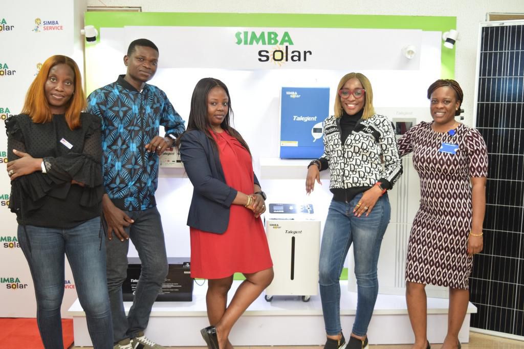 L-R: National Dealers Development Manager, Simba Solar, Omolola Agoro, Brand Manager, Micheal Iniobong, Marketing Manager, Oluwatosin Odiagbe, Profit Center Head Retail, Adebimpe Adebisi and B2B Sales Manager, Oyindamola Omolaja all of Simba Group