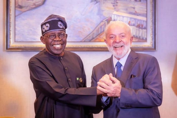 Nigeria's President Bola Tinubu meets his counterpart from Brazil, Luiz da Silva [Presidency]