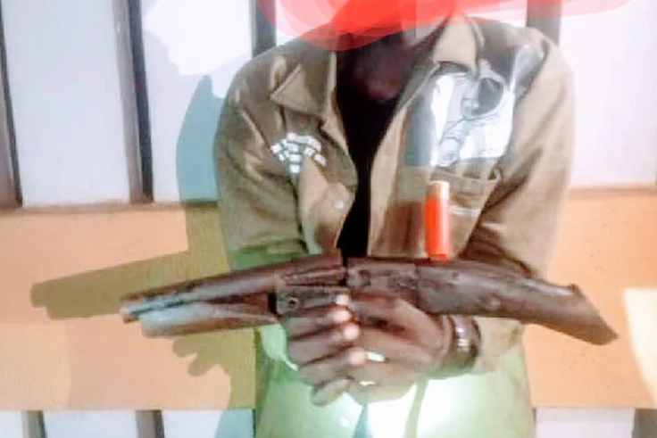 Lagos Police recover pistol, expended cartridge from suspect [Twitter:@BenHundeyin]