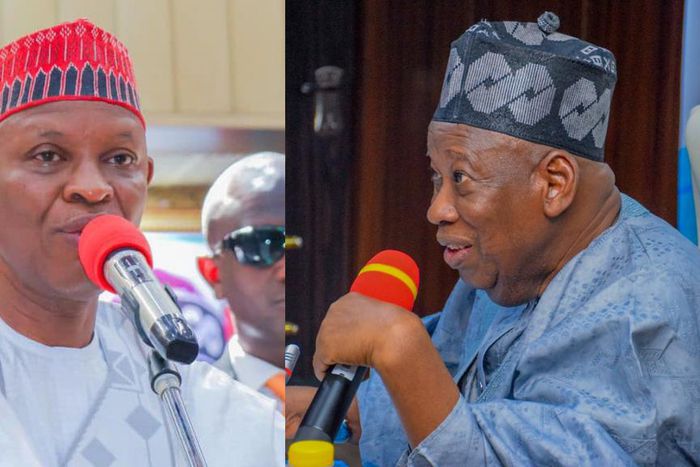 Governor Abba Yusuf recently established an investigative panel to investigate the misuse of public assets, political violence, and funds during Ganduje’s administration. [Abba Kabir Yusuf and Abdullahi Umar Ganduje/Facebook]