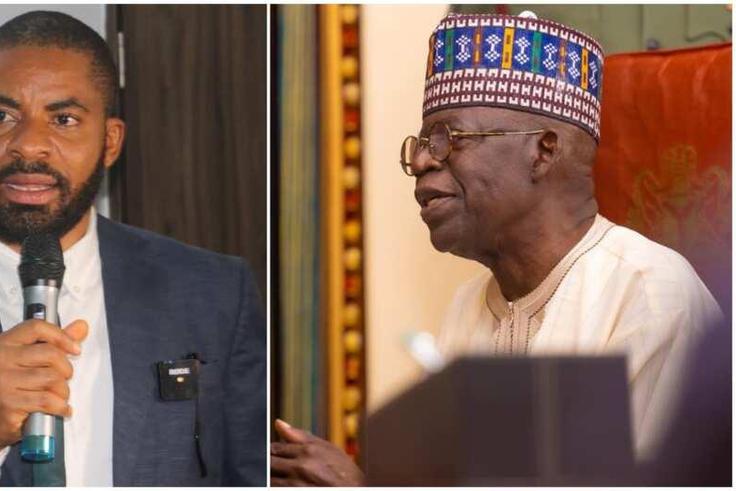 Deji Adeyanju and President Bola Tinubu. [Legit]