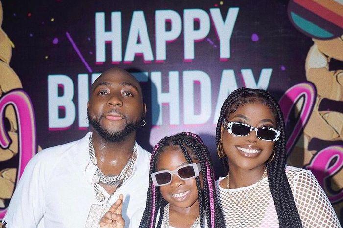 Davido, Sophia Momodu and their daughter Imade, who was born in 2015