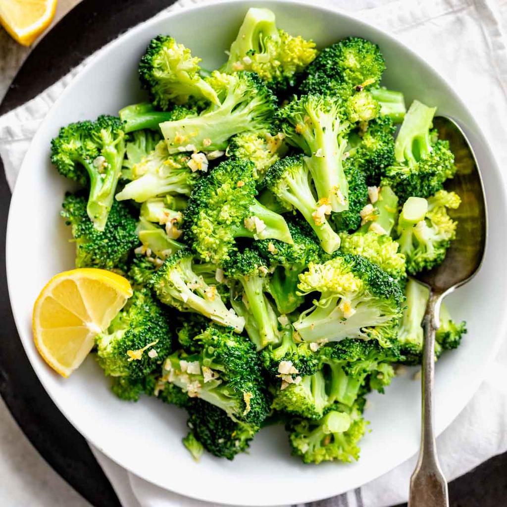 Roasted broccoli with lemon and garlic [HealthySeasonal]
