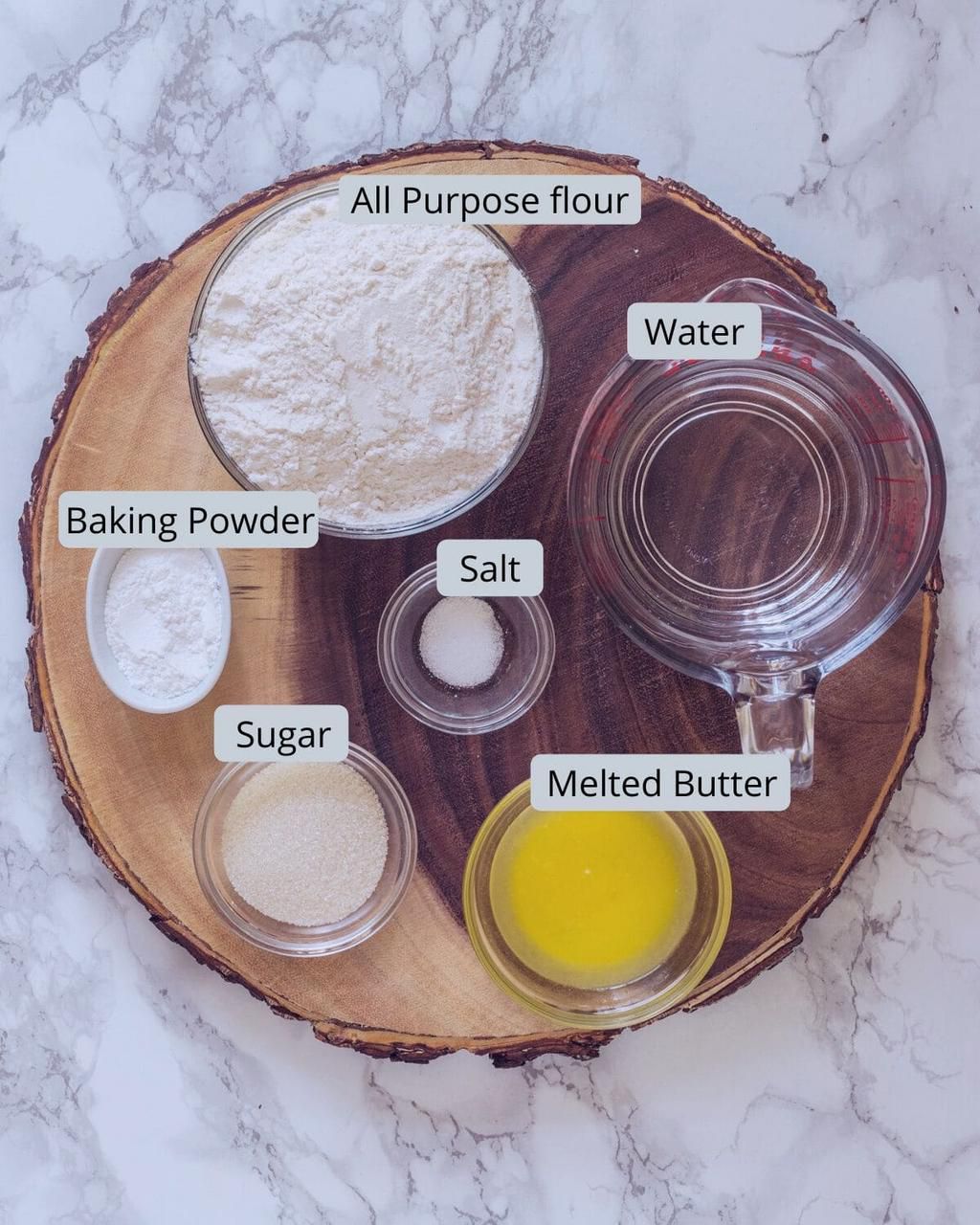 Ingredients needed for eggless pancakes [Spiceupthecurry]