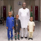 Gov. Alex Otti of Abia with the three rescued school children  [NAN]