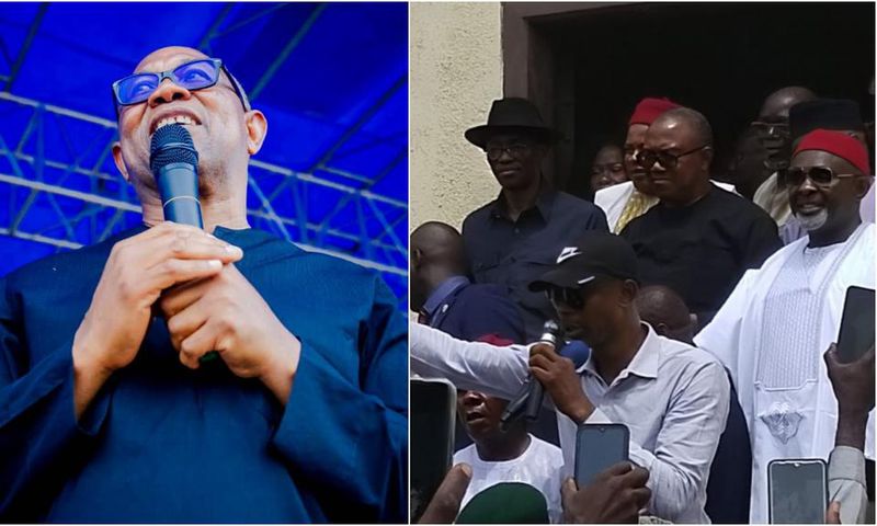 Peter Obi at the Labour Party HQ in Abuja on Tuesday, May 21. [Facebook/X]