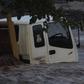 A lorry stuck inside Muswii River in Makueni County