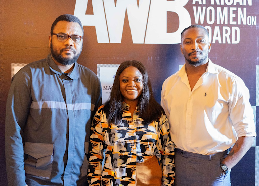 L-R:  Manager, Research, Knowledge Management & Engagement, African Women on Board, Micheal E. Umoh; Assistant Brand Manager, Edrington Portfolio, Nigeria, Idorenyin Emmanson and The Macallan Brand Educator and Ambassador, Lagos, Daniel Atteh