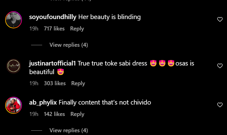 Some comments on Instagram[Instagram/PulseNigeria]