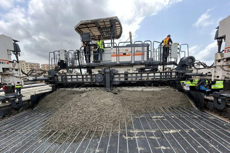 Ongoing construction of the Lagos- Calabar Coastal Road at the Landmark end in Lagos.