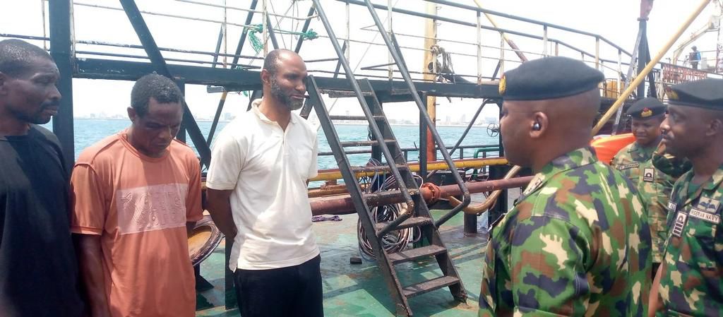 Tue FOC questioning the captain of the suspected crude oil theft [NAN]