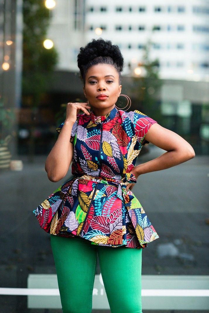 A lady in a peplum top