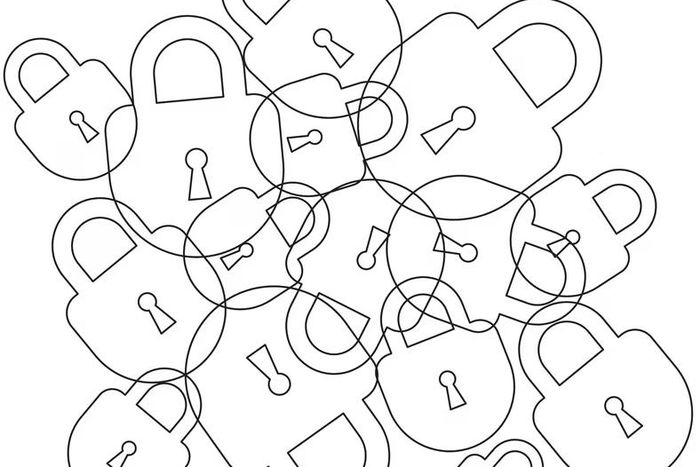 How many padlocks do you see? [Shutterstock/Lyudmyla Kharlamova]