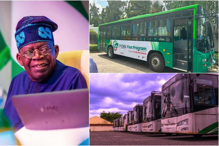 CNG buses for nationwide transportation. [X, formerly]