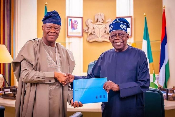 Minister of Finance, Wale Edun and President Bola Tinubu.