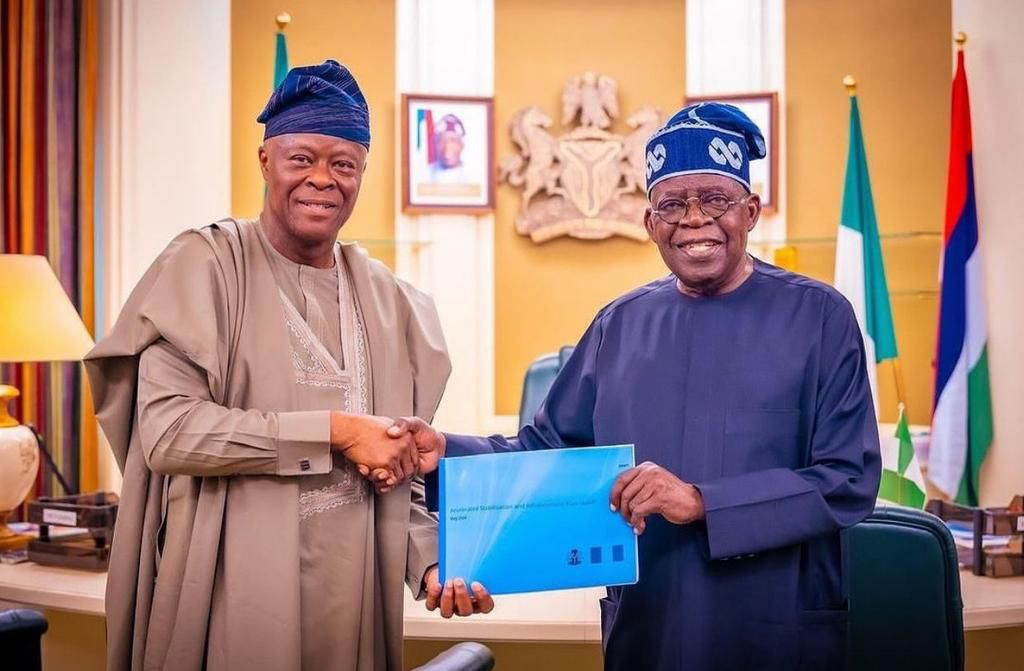 Minister of Finance, Wale Edun and President Bola Tinubu.