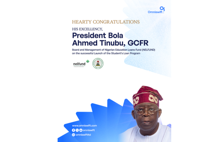 Omniswift Nig Ltd congratulates Tinubu on successful launch of Student loan program