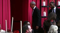 Former US President Barack Obama leaving the White House State Dinner in honour of President William Ruto on May 23, 2024. Photo credit: AFP